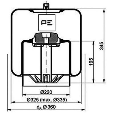 PE AUTOMOTIVE dėklas, pneumatinė pakaba 084.115-72A